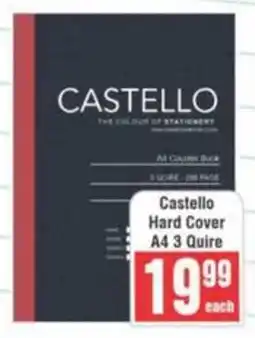 Frontline Castello Hard Cover A4 3 Quire offer