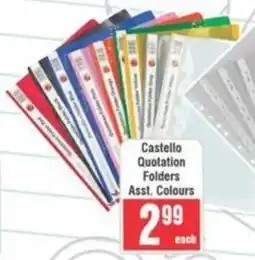 Frontline Castello Quotation Folders Asst. Colours offer