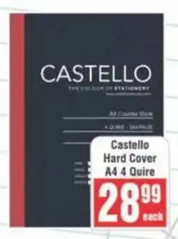 Frontline Castello Hard Cover A4 4 Quire offer