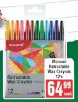 Frontline Monami Retractable Wax Crayons offer