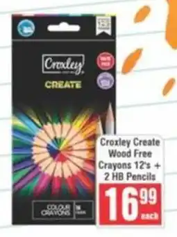 Frontline Croxley Create Wood Free Crayons + HB Pencils offer