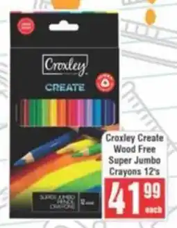 Frontline Croxley Create Wood Free Super Jumbo Crayons offer