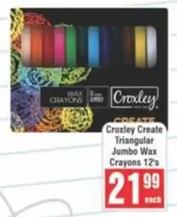 Frontline Croxley Create Triangular Jumbo Wax Crayons offer