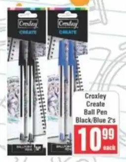 Frontline Croxley Create Ball Pen Black/ Blue offer