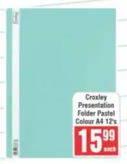 Frontline Croxley Presentation Folder Pastel Colour A4 offer