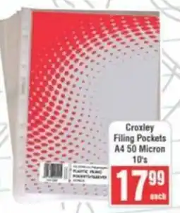 Frontline Croxley Filing Pockets A4 50 Micron offer
