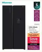 Bradlows Hisense 541L Black SBS Fridge H680SMIB-WD (10306058) offer