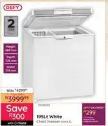 Bradlows Defy 195L White Chest Freezer DMF470 10016010 offer