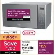 Bradlows Defy 30L Metallic Microwave DMO390 10124426 offer