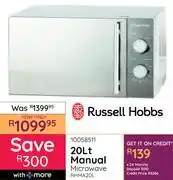 Bradlows Russell Hobbs 20L Manual Microwave RHMA20L 10058511 offer