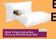 Bradlows Sleepmasters 2 Pack Hollowfiber Pillows 10119630 offer