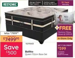 Bradlows Restonic Ballito Queen 152cm Base Set offer