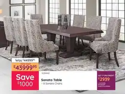 Bradlows Sonata Table + Sonata Chairs offer
