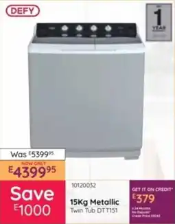 Bradlows Defy Metallic Twin Tub offer