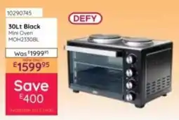 Bradlows Defy Black Mini Oven offer