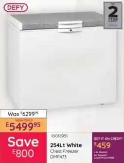 Bradlows Defy White Chest Freezer offer