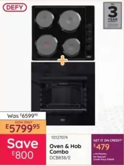 Bradlows Defy Oven & Hob Combo offer