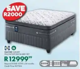 Beares Sealy cluver luxury pillowtop 152cm bed set offer