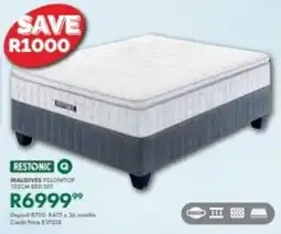 Beares Restonic maldives pillowtop 152cm bed set offer