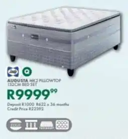 Beares Sealy augusta mk2 pillowtop 152cm bed set offer