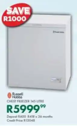 Beares Russell hobbs chest freezer offer