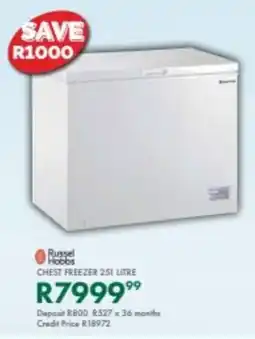 Beares Russell hobbs chest freezer offer