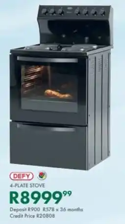 Beares Defy 4-plate stove offer