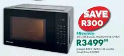 Beares Hisense black microwave oven offer
