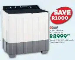 Beares Russell hobbs twintub black glass lid offer