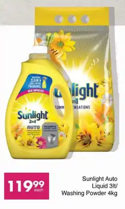 Save Sunlight Auto Liquid/ Washing Powder offer