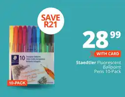 Checkers Staedtler Fluorescent Ballpoint Pens offer