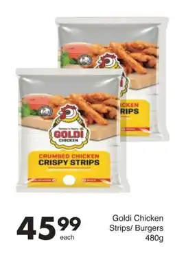 Save Goldi Chicken Strips/ Burgers offer