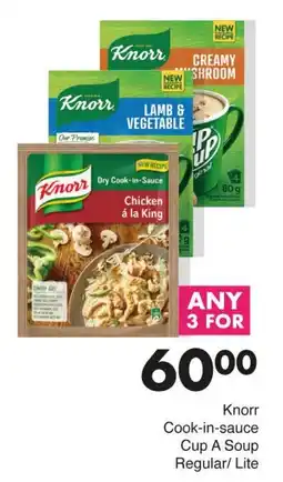 Save Knorr Cook-in-sauce Cup A Soup Regular/ Lite offer