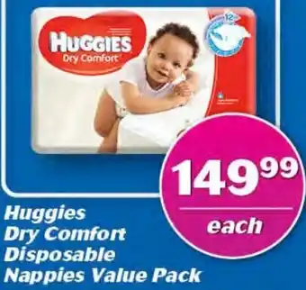 Huggies Dry Comfort Disposable Nappies Value Pack