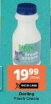Checkers Darling Fresh Cream offer