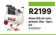 Leroy Merlin Steco 50Ltr Air Compressor (2HP)-5pcs Kit 81499357 offer