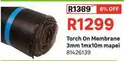 Leroy Merlin Torch On Membrane 3mm 1mm X 10m Mapei 81426139 offer