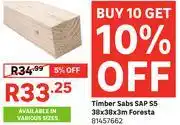 Leroy Merlin Foresta Timber Sabs SAP S5 38 x 38 x 3m 81457662 offer