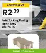 Leroy Merlin Interlocking Paving Brick (Grey) 81499295 offer