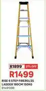 Leroy Merlin Rise 6 Steo Fibreglass Ladder (180cm) 150Kg 81491098 offer