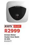Leroy Merlin Ariston Water Heater Over Basin HT 30L 81452477 offer