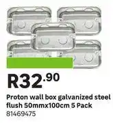 Leroy Merlin Proton Wall Box Galvanized Steel Flush 50mm x 100cm 5 Pack 81469475 offer