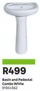 Leroy Merlin Basin & Pedestal Combo (White) 81504562 offer