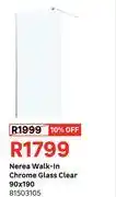 Leroy Merlin Nerea Walk-In (Chrome Glass Clear) 90 x 190 81503105 offer