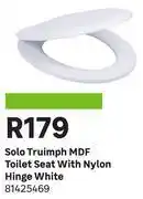 Leroy Merlin Solo Truimph MDF Toilet Seat With Nylon Hinge (White) 81425469 offer