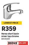 Leroy Merlin Nerea Short Basin Mixer Tap (Chrome) 81410351 offer