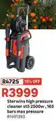 Leroy Merlin Sterwins High Pressure Cleaner ST5 2500W 165 Bars Max Pressure 81490393 offer