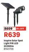 Leroy Merlin Inspire Solar Spot Light PIR LED 2 x 300Lm 81501759 offer