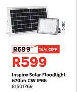Leroy Merlin Inspire Solar Floodlight 670lm CW IP65 81501769 offer