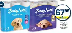 Pick n Pay Baby Soft 2 Ply Toilet Tissue Assorted 9s Per Pack offer